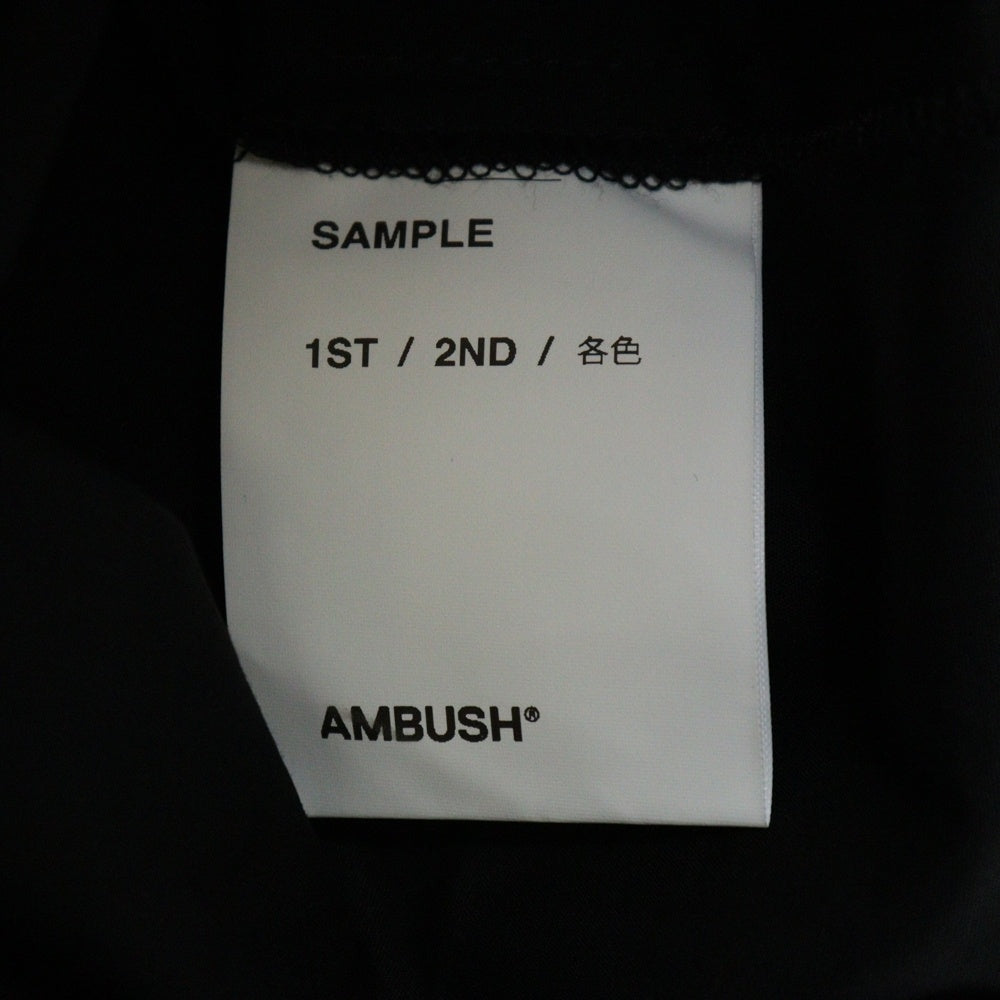 AMBUSH(アンブッシュ) Cropped pearl Shirt クロップド パールボタン 長袖シャツ ブラック レディース 【SAMPLE品】