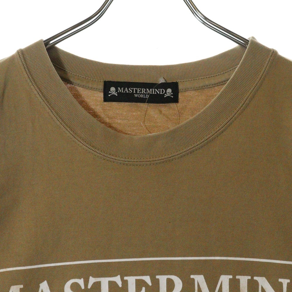 MASTER MIND WORLD(マスターマインド ワールド) スカルプリント長袖Tシャツ ロンT ベージュ MW17P01-TS015-010
