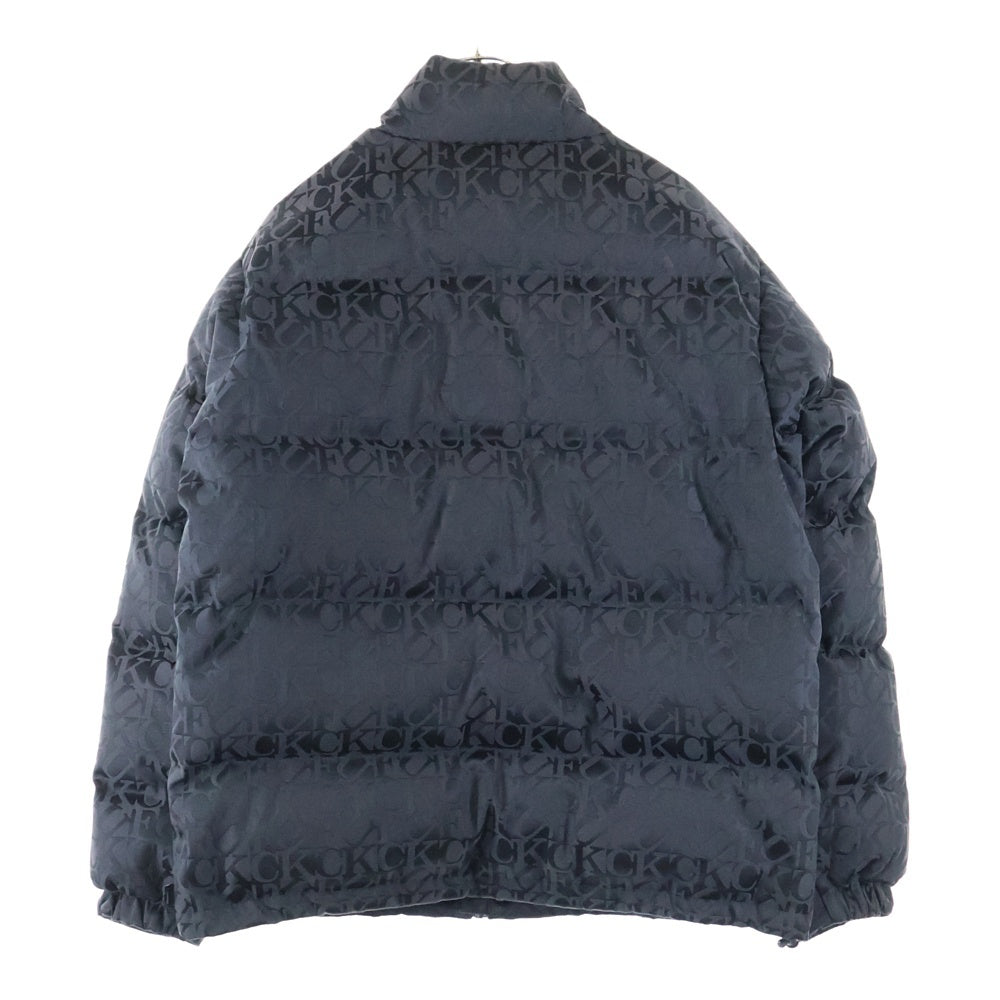 SUPREME(シュプリーム) 17AW Fuck Jacquard Puffy Jacke ファックジャガード パフィジャケット 総柄 ダウンジャケット ブラック