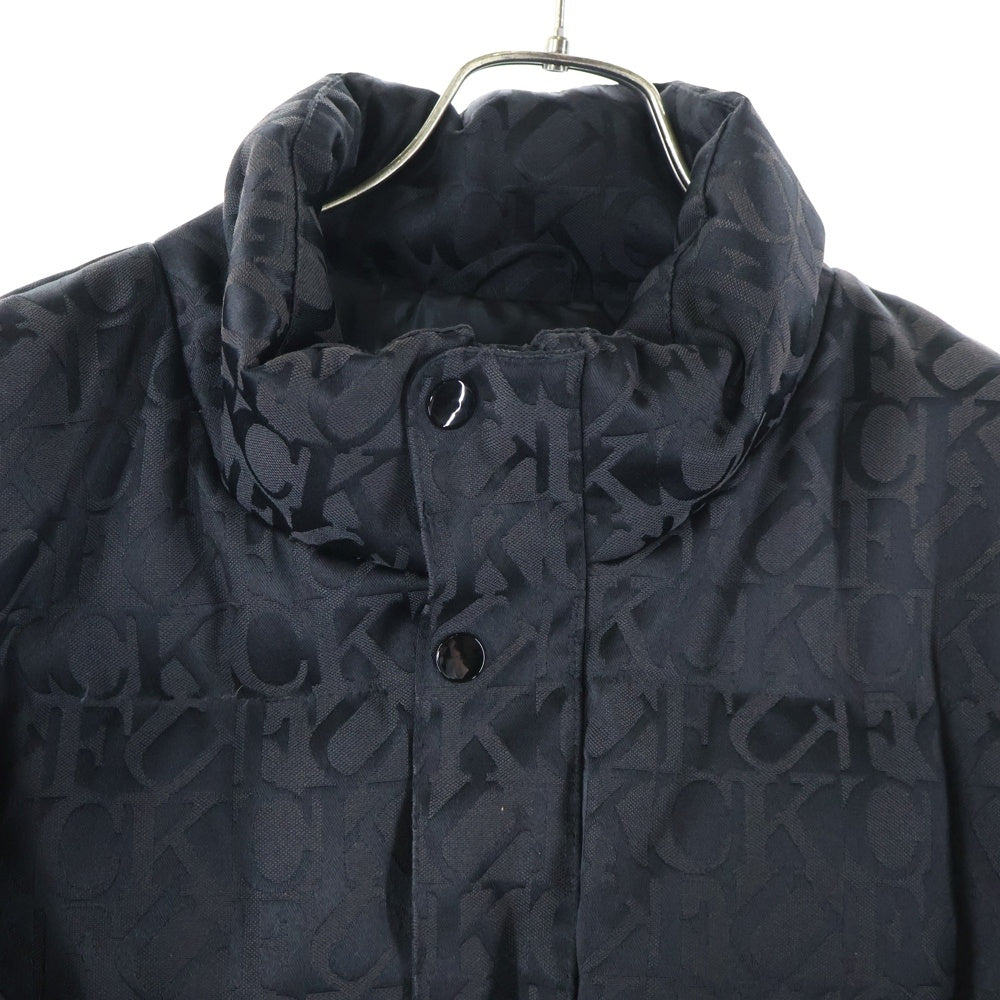 SUPREME(シュプリーム) 17AW Fuck Jacquard Puffy Jacke ファックジャガード パフィジャケット 総柄 ダウンジャケット ブラック
