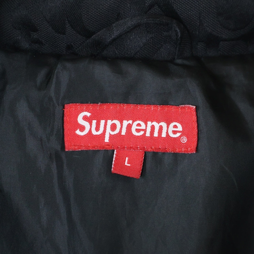 SUPREME(シュプリーム) 17AW Fuck Jacquard Puffy Jacke ファックジャガード パフィジャケット 総柄 ダウンジャケット ブラック