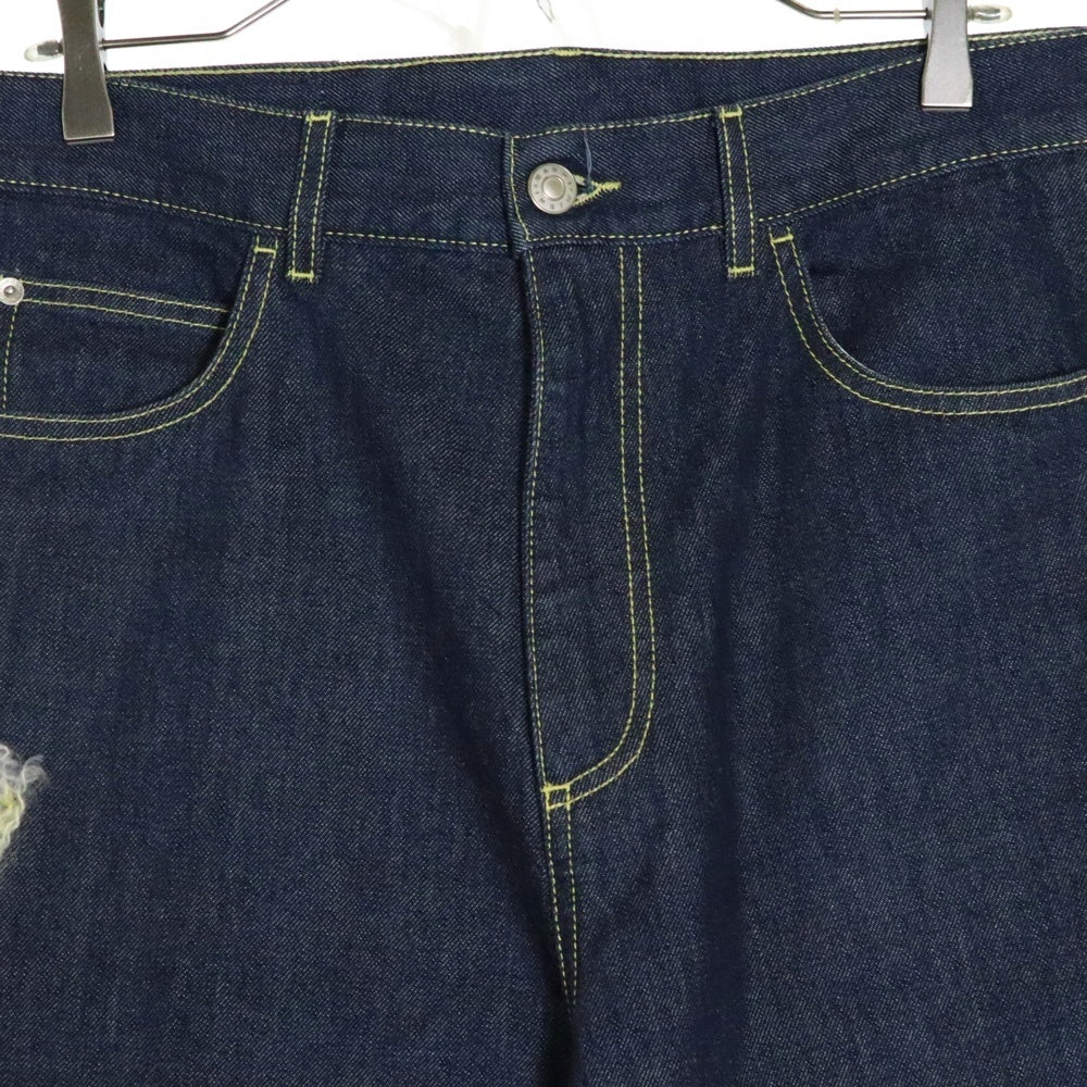 MARNI(マルニ) Mohair Panels Jeans モヘアパッチ デニムパンツ パッチワークストレートデニムパンツ PUJU0021LX USCX27