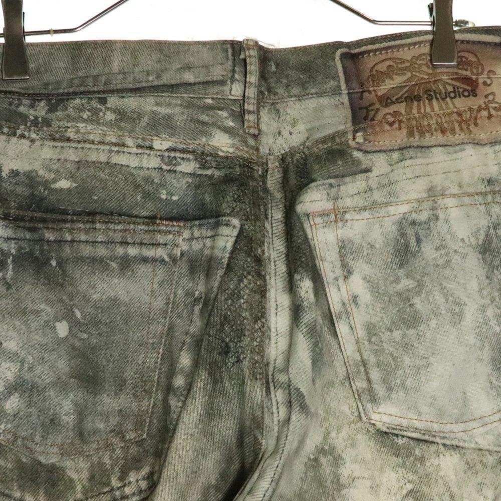Acne Studios(アクネ ストゥディオズ) 1981M ペイントスプラッター転写バギーデニム FN-MN-TROU000959 グレー
