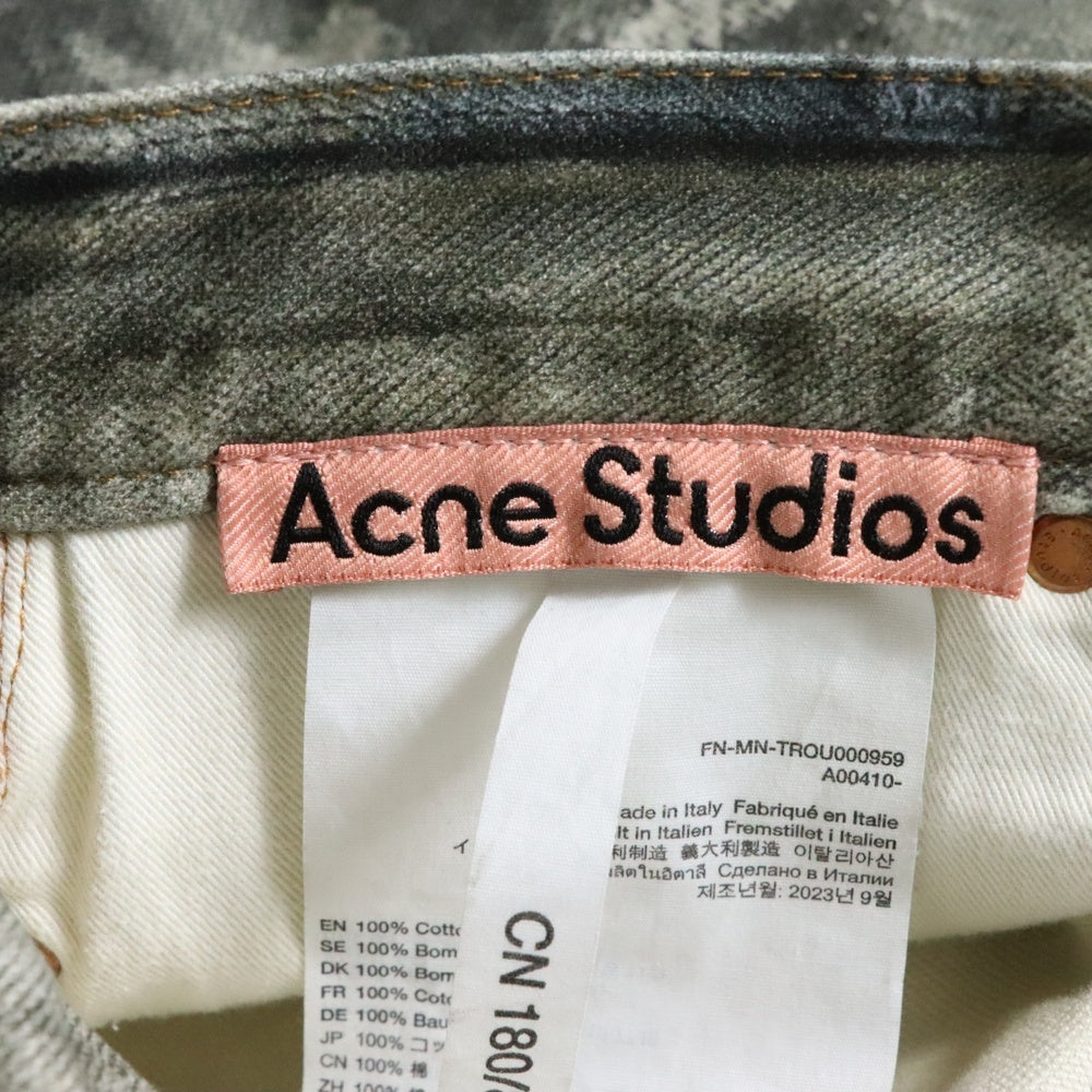 Acne Studios(アクネ ストゥディオズ) 1981M ペイントスプラッター転写バギーデニム FN-MN-TROU000959 グレー