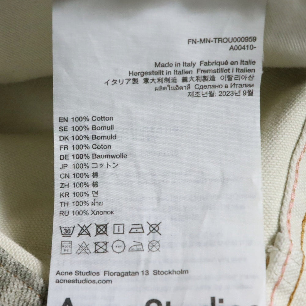 Acne Studios(アクネ ストゥディオズ) 1981M ペイントスプラッター転写バギーデニム FN-MN-TROU000959 グレー