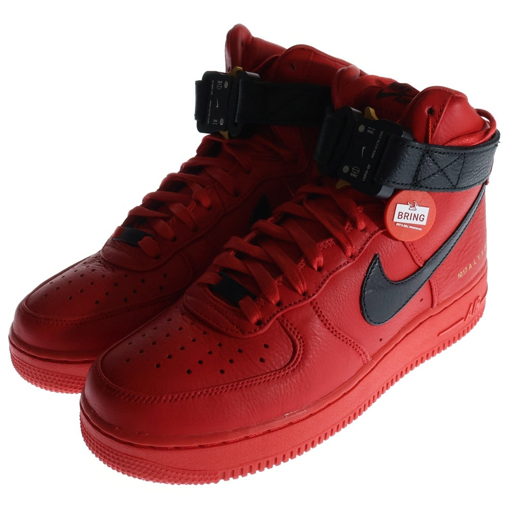 NIKE(ナイキ) ×1017 ALYX 9SM AIR FORCE1 HIGH アリクス エアフォース1 ハイカットスニーカー レッド US9/27cm CQ4018-601