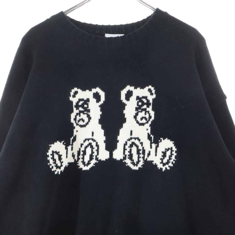 OY(オーワイ) SEATED ODOLLY KNIT シーティドオードリー クルーネックニットセーター ブラック