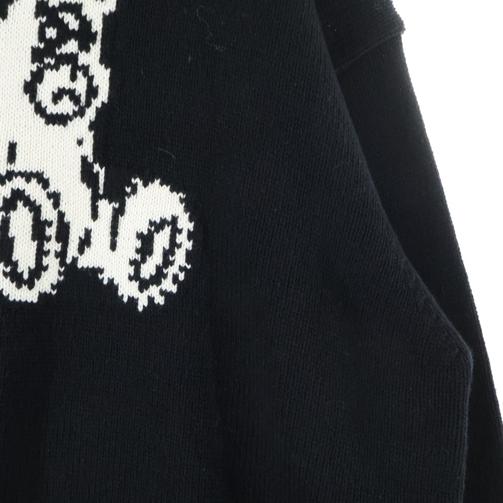 OY(オーワイ) SEATED ODOLLY KNIT シーティドオードリー クルーネックニットセーター ブラック