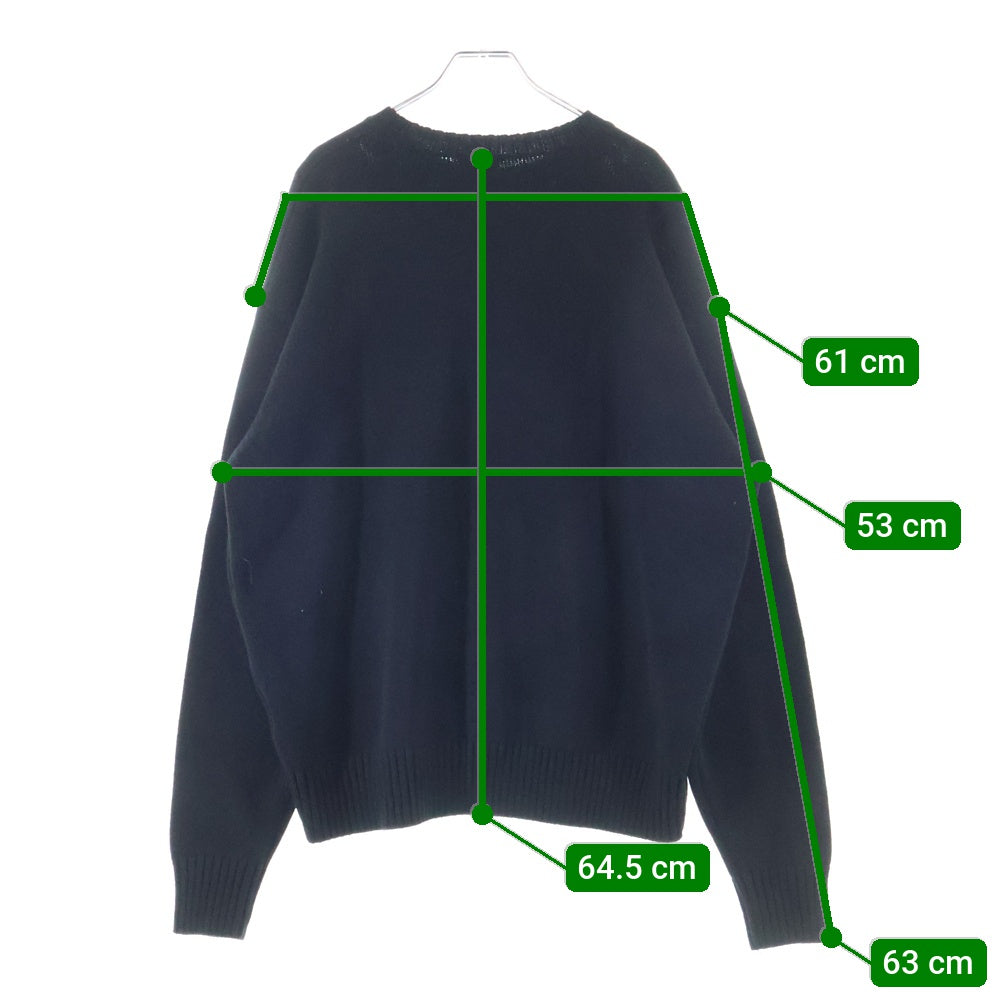 OY(オーワイ) SEATED ODOLLY KNIT シーティドオードリー クルーネックニットセーター ブラック