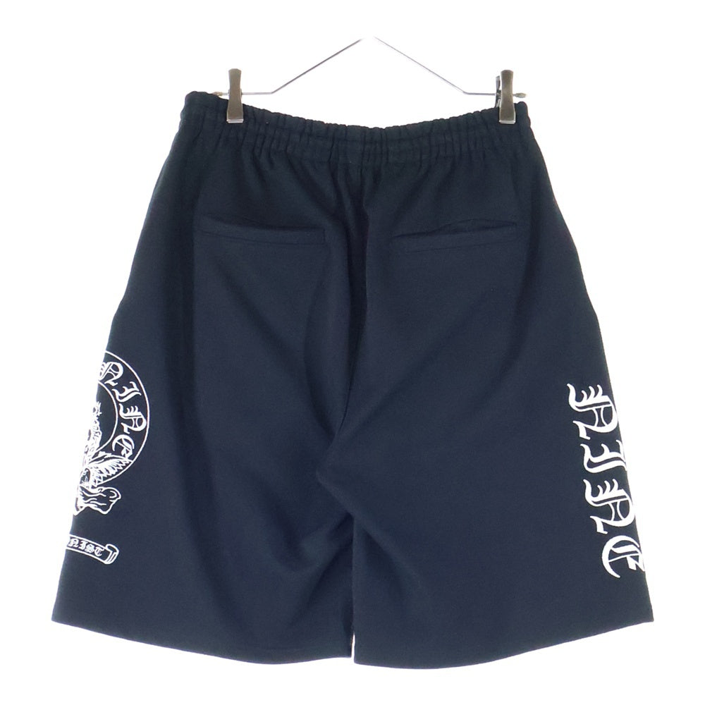A'gem 9(エージェムナイン) 25SS ×.kom EMBROIDERY ANGEL HALF PT エンジェルエンブロイダリーロゴ ショーツ ハーフパンツ ブラック AGN25-C04