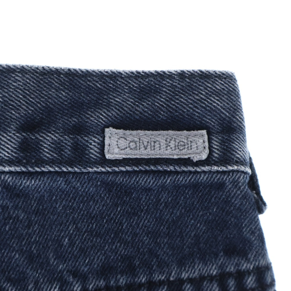 Calvin Klein(カルバンクライン) テーパードデニムパンツ ジップフライデニムパンツ レディース ブラック