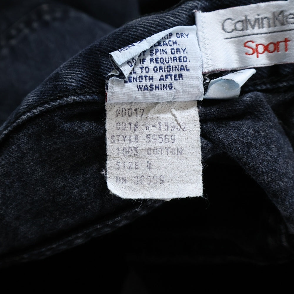 Calvin Klein(カルバンクライン) テーパードデニムパンツ ジップフライデニムパンツ レディース ブラック