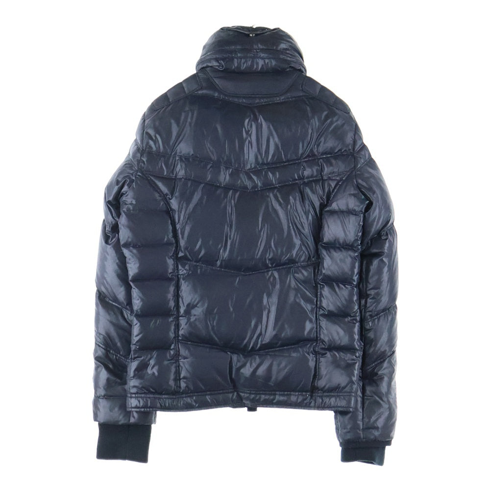 DIESEL(ディーゼル) ロゴパッチジップアップナイロンダウンジャケット ブラック
