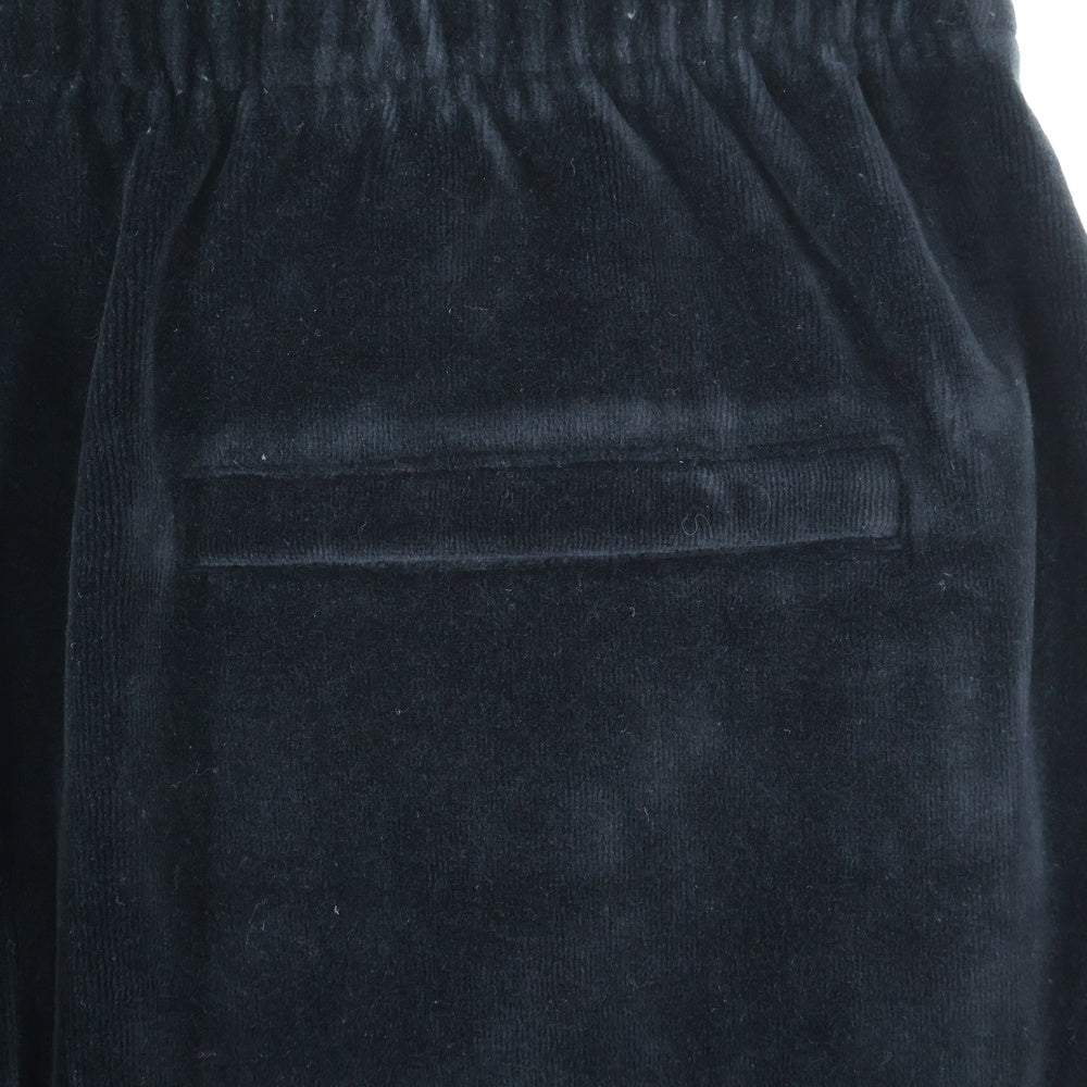 ALEXANDER WANG(アレキサンダーワン) Velor Jogger Pants ラインストーン装飾 ベロアジョガーパンツ ブラック