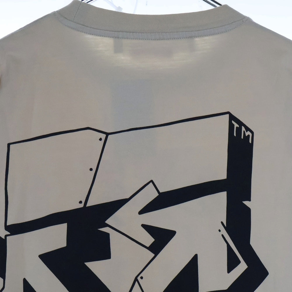 OFF-WHITE(オフホワイト) 22SS Graffiti Arrows Printed T-Shirt オーバーサイズ半袖Tシャツ ベージュ OMAA120S22JER003