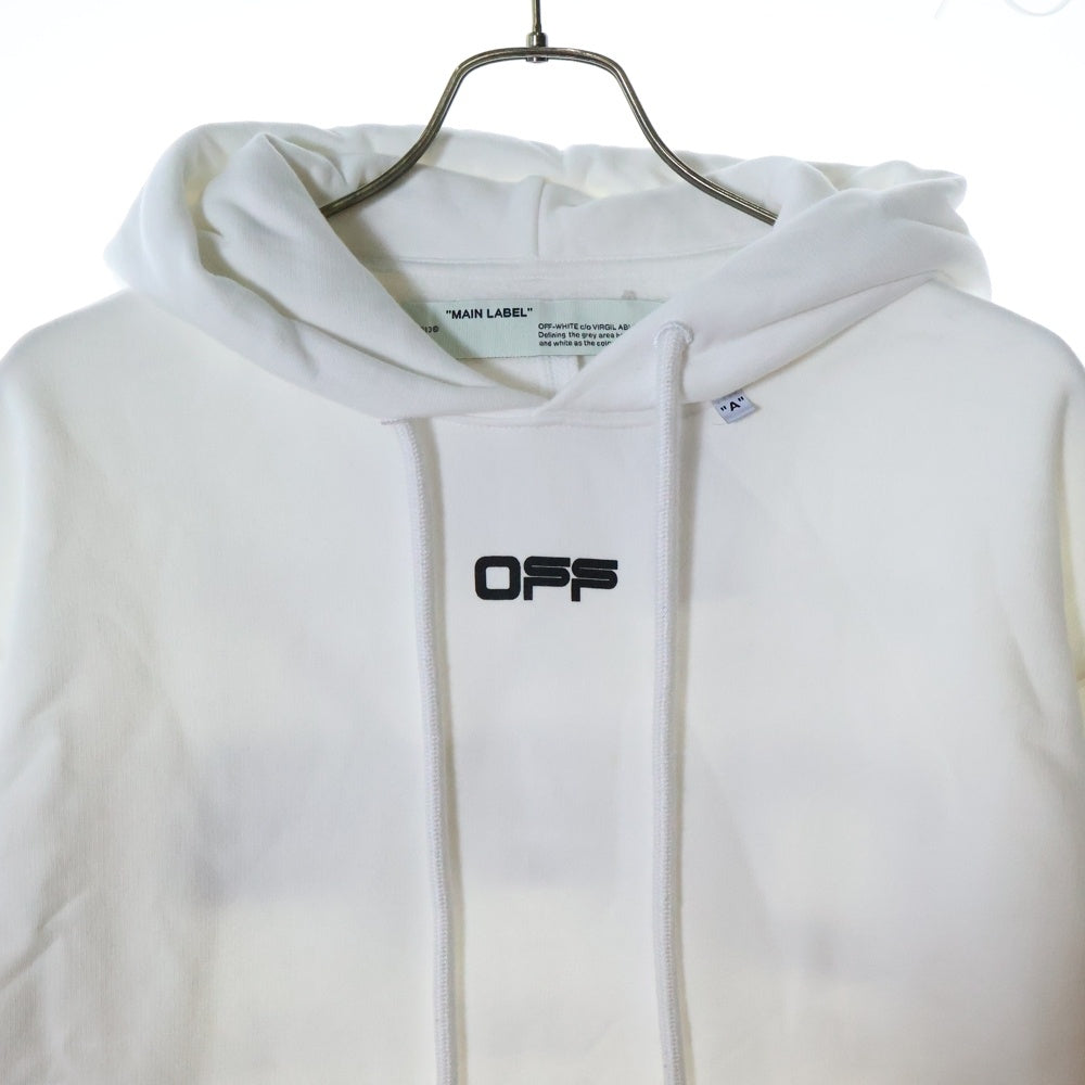 OFF-WHITE(オフホワイト) 20SS Wave Line Logo Over Hoodie プルオーバースウェットパーカー フーディー ホワイト OMBB037R20E30004