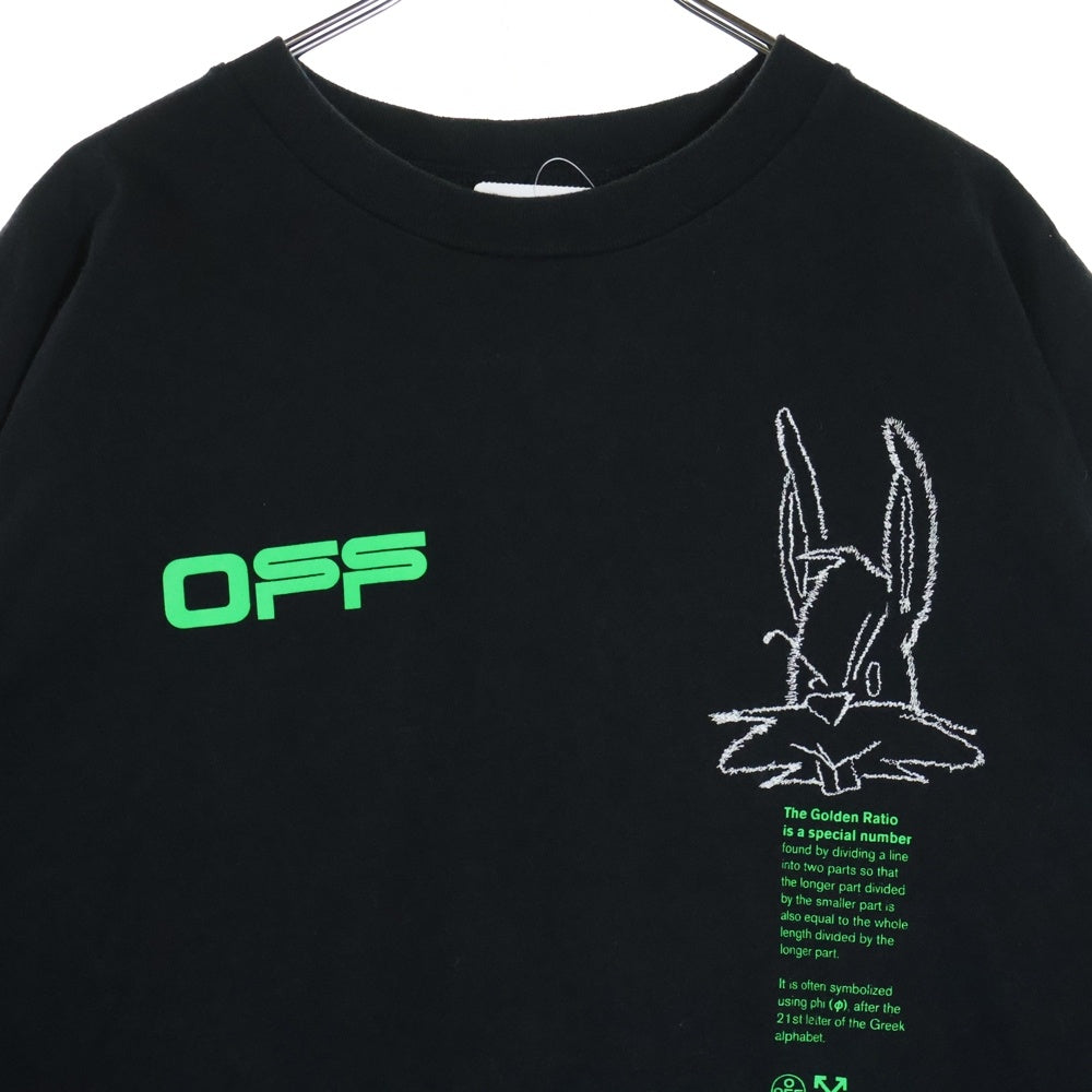 OFF-WHITE(オフホワイト) 20SS Rabbit T-Shirt オーバーサイズ 刺繍半袖Tシャツ ブラック OMAA038R20185008