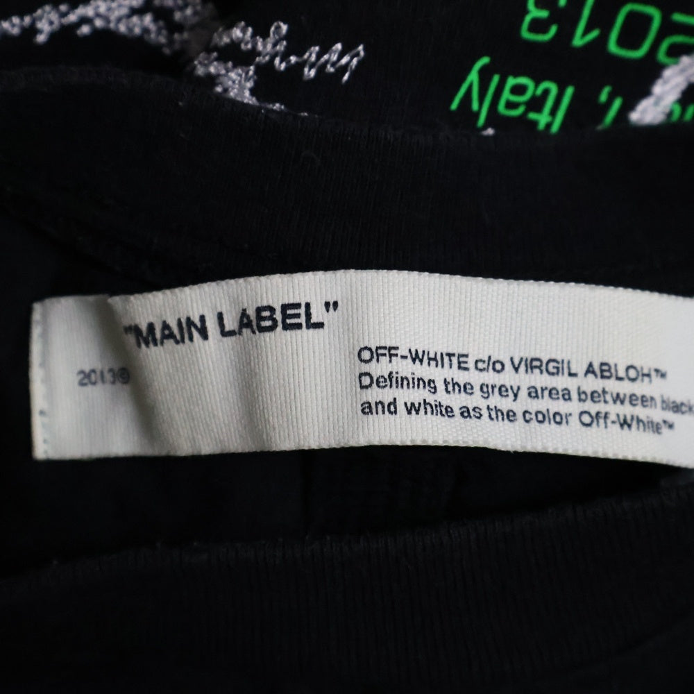 OFF-WHITE(オフホワイト) 20SS Rabbit T-Shirt オーバーサイズ 刺繍半袖Tシャツ ブラック OMAA038R20185008