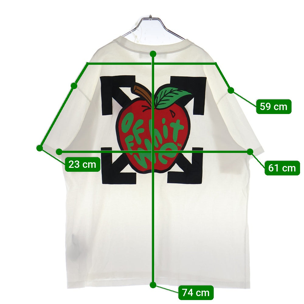 OFF-WHITE(オフホワイト) 21SS Apple T-Shirt オーバーサイズ半袖Tシャツ ホワイト OMAA038S21JER015