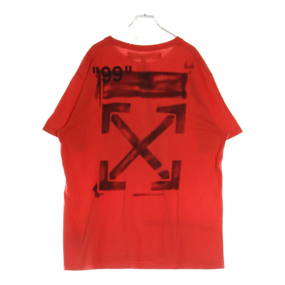 OFF-WHITE(オフホワイト) 19SS Stencil T-Shirt オーバーサイズ半袖Tシャツ レッド OMAA038R19185015