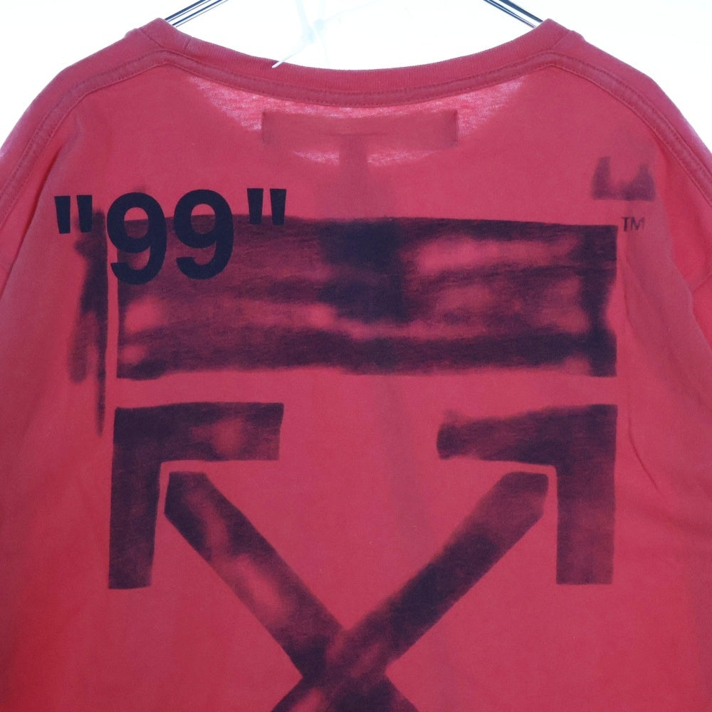 OFF-WHITE(オフホワイト) 19SS Stencil T-Shirt オーバーサイズ半袖Tシャツ レッド OMAA038R19185015
