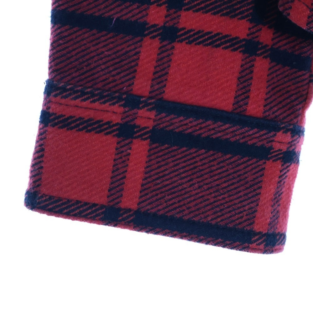 OFF-WHITE(オフホワイト) 18AW Quote Flannel Shirt 長袖チェックシャツ ネルシャツ レッド OMGA060E18A27010