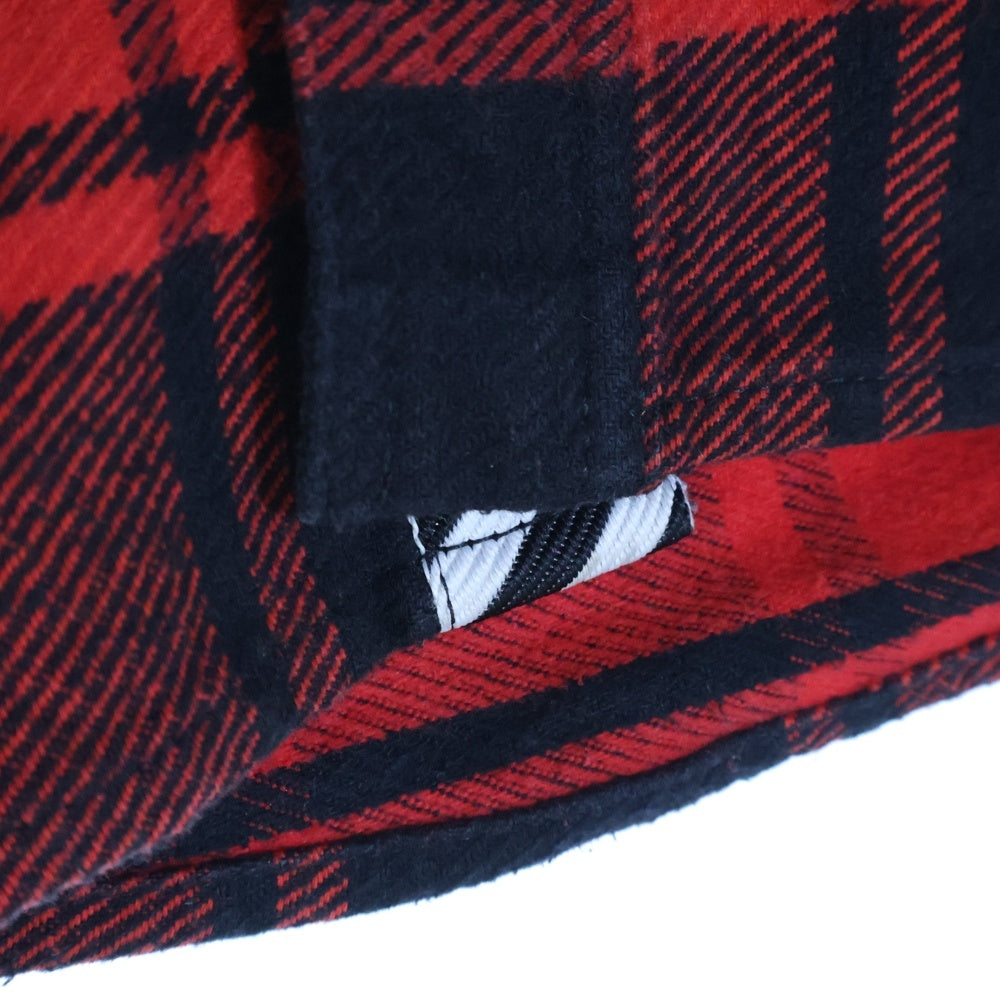 OFF-WHITE(オフホワイト) 18AW Quote Flannel Shirt 長袖チェックシャツ ネルシャツ レッド OMGA060E18A27010