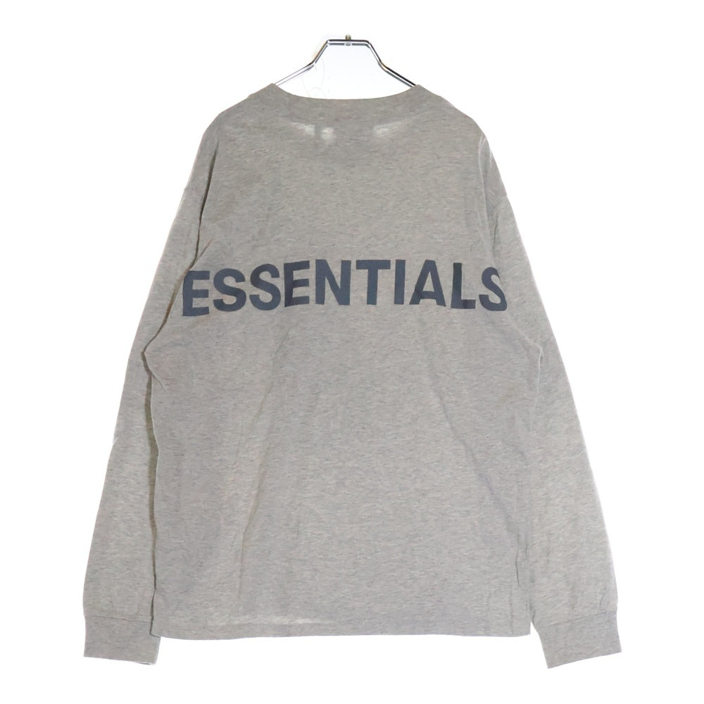 FEAR OF GOD ESSENTIALS(フィアオブゴッド エッセンシャルズ) L/S T-SHIRT バックリフレクターロゴ 長袖Tシャツ ロンT グレー