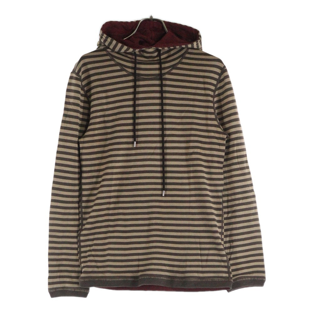 GUCCI(グッチ) Hoodie ボーダープルオーバーパーカー フーディー ブラウン 222018 X3430
