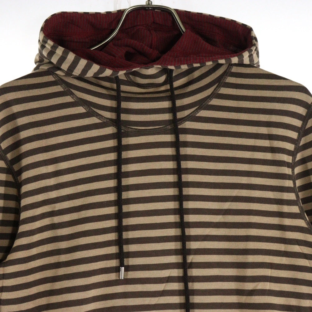 GUCCI(グッチ) Hoodie ボーダープルオーバーパーカー フーディー ブラウン 222018 X3430