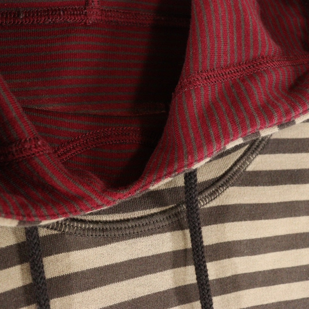 GUCCI(グッチ) Hoodie ボーダープルオーバーパーカー フーディー ブラウン 222018 X3430