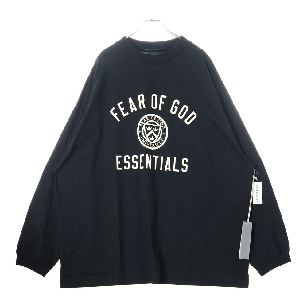 FEAR OF GOD ESSENTIALS(フィアオブゴッド エッセンシャルズ) L/S T-SHIRT UNIVERSITY 長袖Tシャツ ロンT ブラック