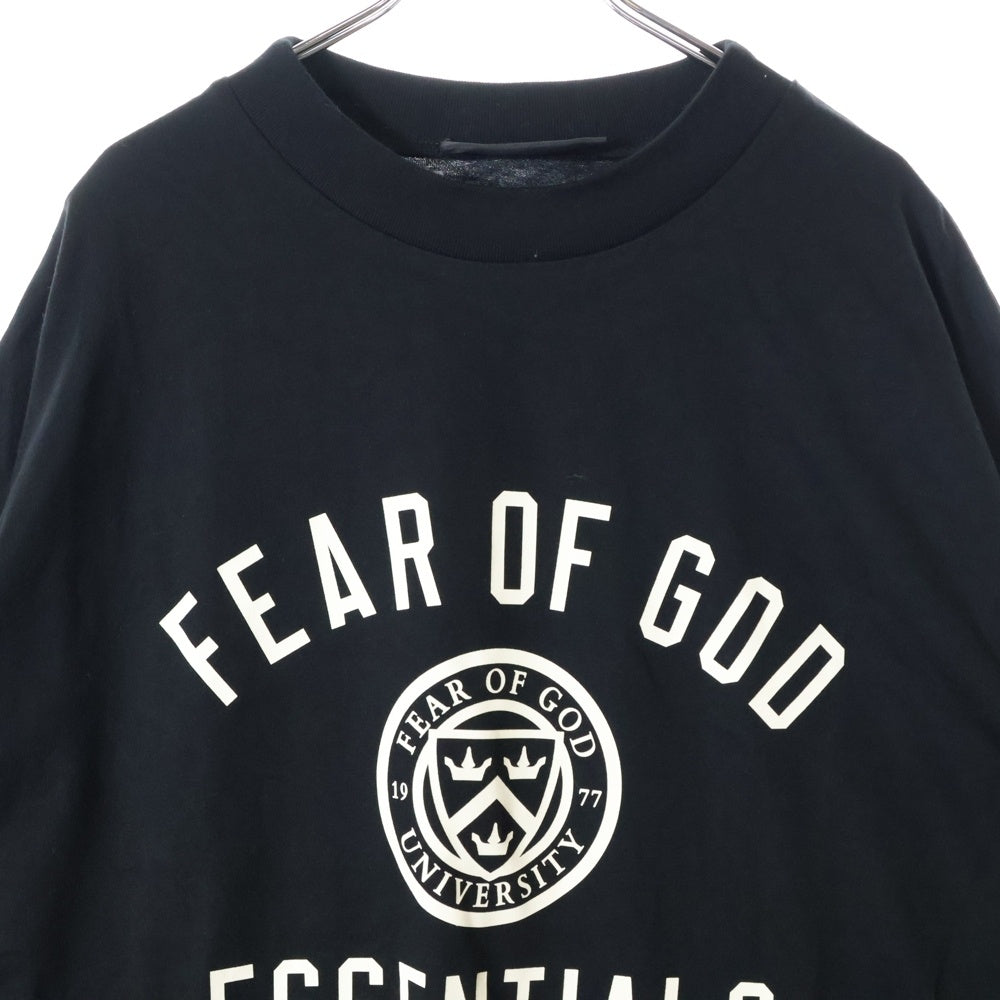 FEAR OF GOD ESSENTIALS(フィアオブゴッド エッセンシャルズ) L/S T-SHIRT UNIVERSITY 長袖Tシャツ ロンT ブラック