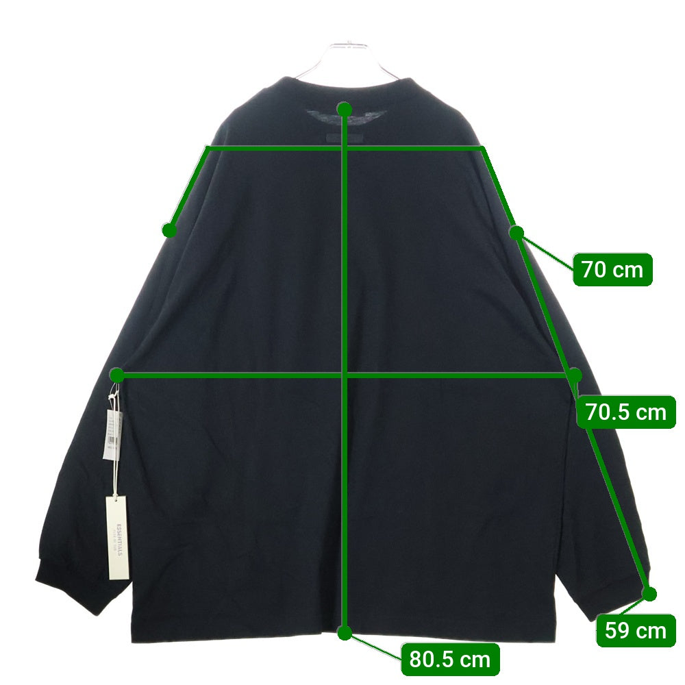 FEAR OF GOD ESSENTIALS(フィアオブゴッド エッセンシャルズ) L/S T-SHIRT UNIVERSITY 長袖Tシャツ ロンT ブラック