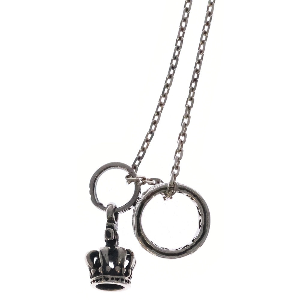 ROYAL ORDER(ロイヤルオーダー) ダブルクラウン ネックレス シルバー