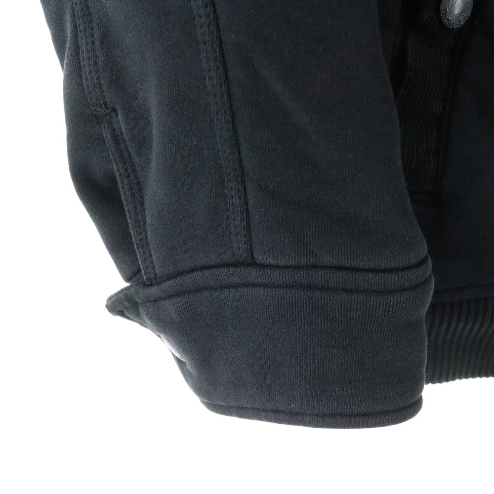 DIESEL(ディーゼル) コーデュロイ切り替え ジップアップジャケット フーディー ブラック