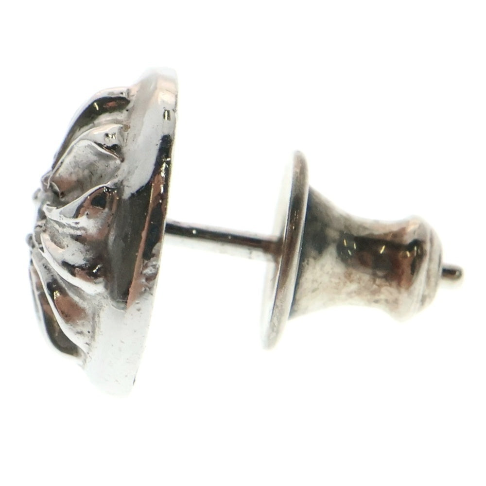 CHROME HEARTS(クロムハーツ) 18KWG STUD CRSBLL 1/DIA クロスボールスタッドピアス 1ダイヤ シルバー