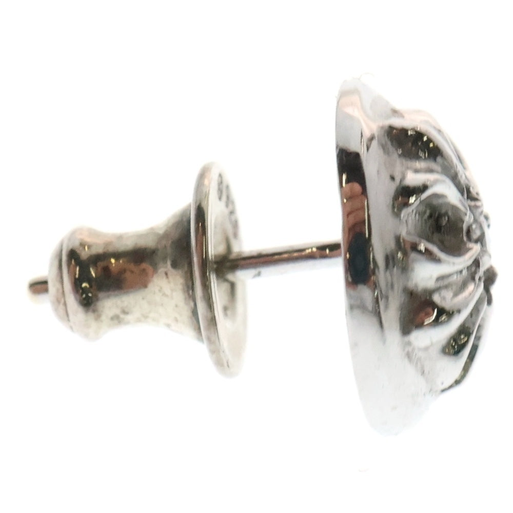 CHROME HEARTS(クロムハーツ) 18KWG STUD CRSBLL 1/DIA クロスボールスタッドピアス 1ダイヤ シルバー