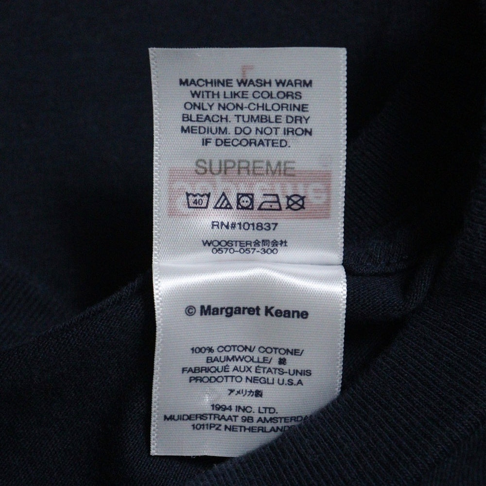 SUPREME(シュプリーム) 24SS Margaret Keane Teardrop Tee マーガレット キーン ティアドロップ 半袖Tシャツ ネイビー