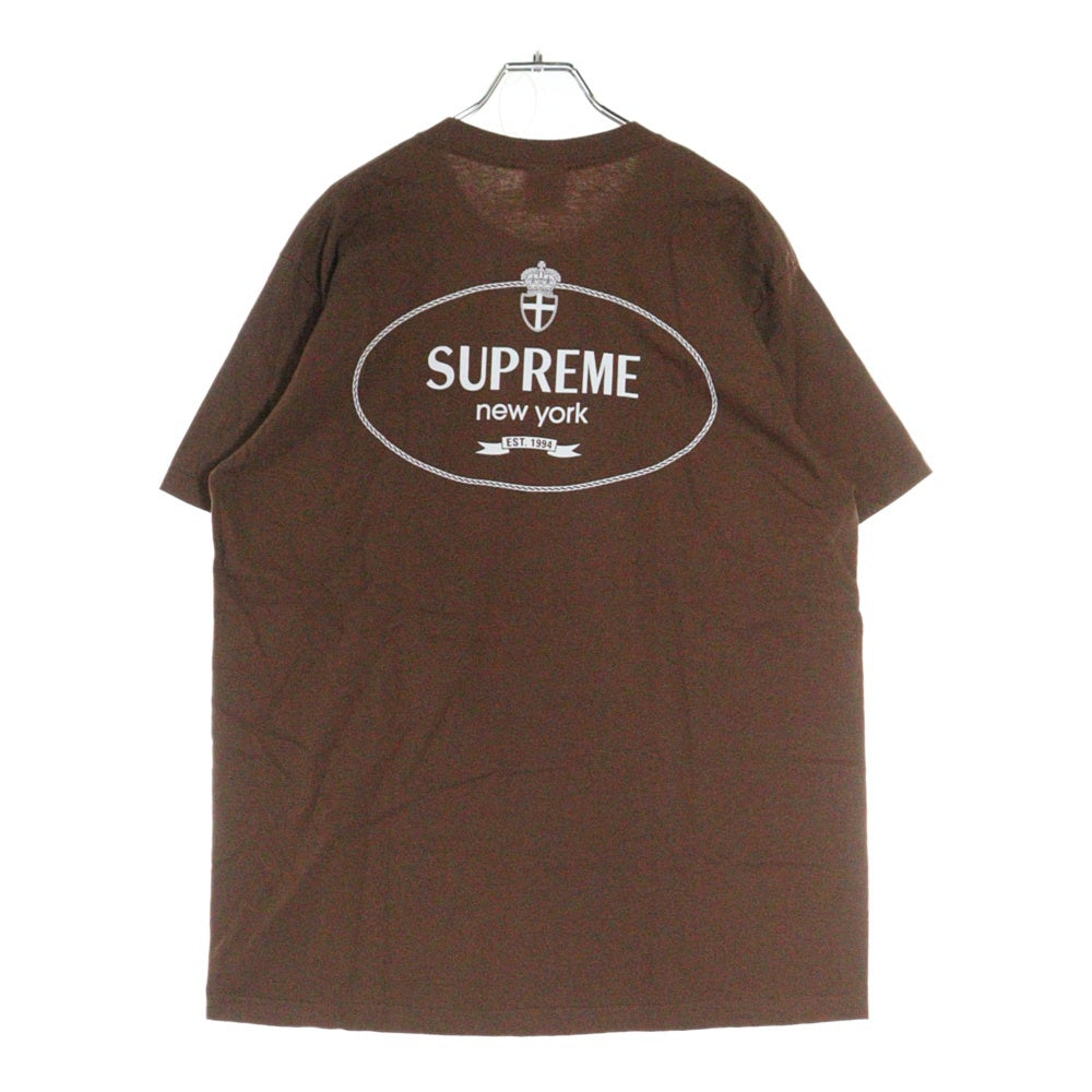SUPREME(シュプリーム) 24AW Crest Tee クレスト 半袖Tシャツ ブラウン