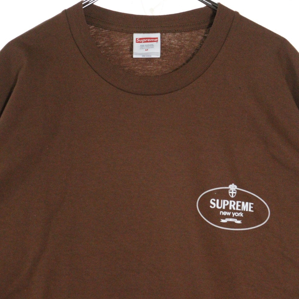 SUPREME(シュプリーム) 24AW Crest Tee クレスト 半袖Tシャツ ブラウン