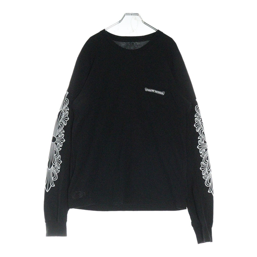 CHROME HEARTS(クロムハーツ) CH L/S 1 ヴァインダガープリント長袖カットソー ロングスリーブ ロンT ブラック/パープル