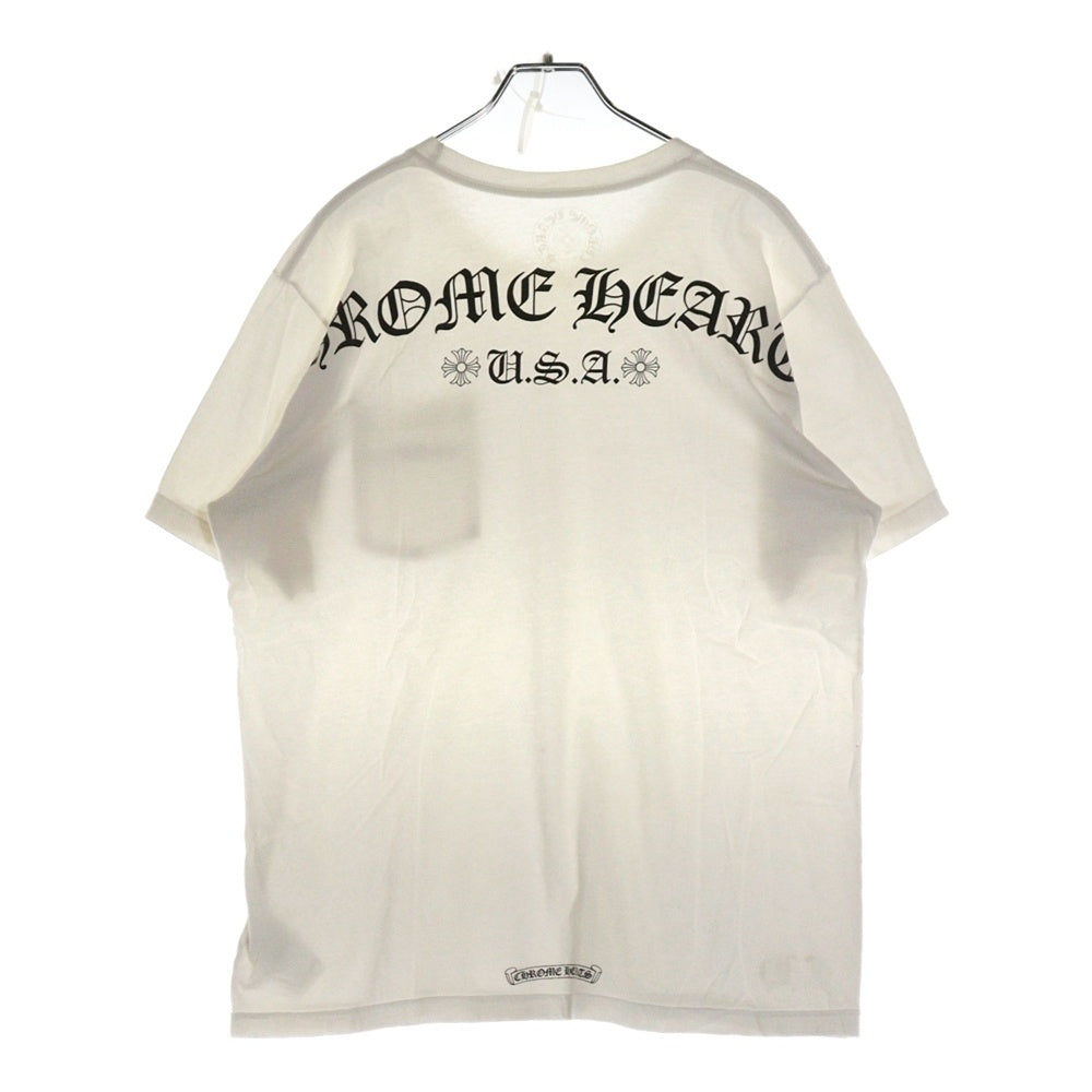 CHROME HEARTS(クロムハーツ) USA Logo S/S TEE スクロールロゴプリントクルーネック半袖Tシャツ ホワイト