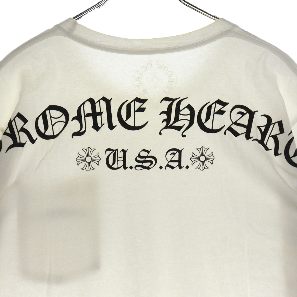 CHROME HEARTS(クロムハーツ) USA Logo S/S TEE スクロールロゴプリントクルーネック半袖Tシャツ ホワイト
