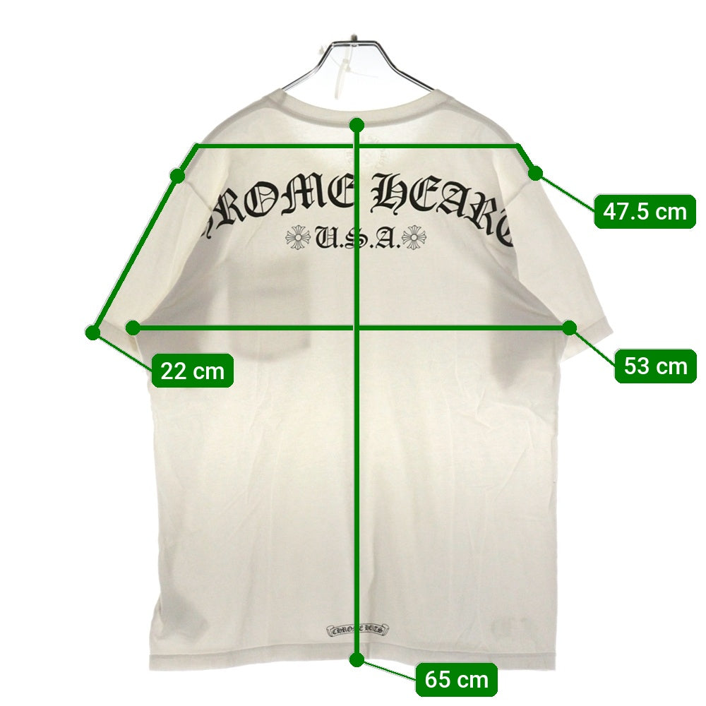 CHROME HEARTS(クロムハーツ) USA Logo S/S TEE スクロールロゴプリントクルーネック半袖Tシャツ ホワイト