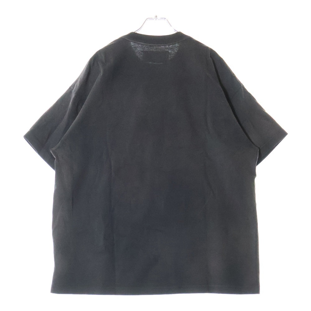 SATOSHI NAKAMOTO(サトシナカモト) 25SS SEARCH ENGINE TEE ダメージ加工 半袖Tシャツ ブラック SS25TE008