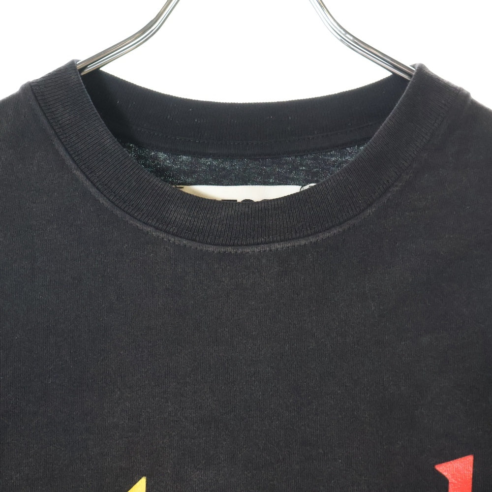 SATOSHI NAKAMOTO(サトシナカモト) 25SS SEARCH ENGINE TEE ダメージ加工 半袖Tシャツ ブラック SS25TE008