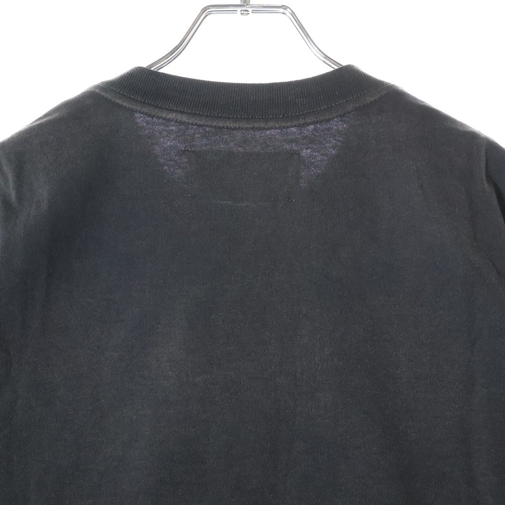 SATOSHI NAKAMOTO(サトシナカモト) 25SS SEARCH ENGINE TEE ダメージ加工 半袖Tシャツ ブラック SS25TE008
