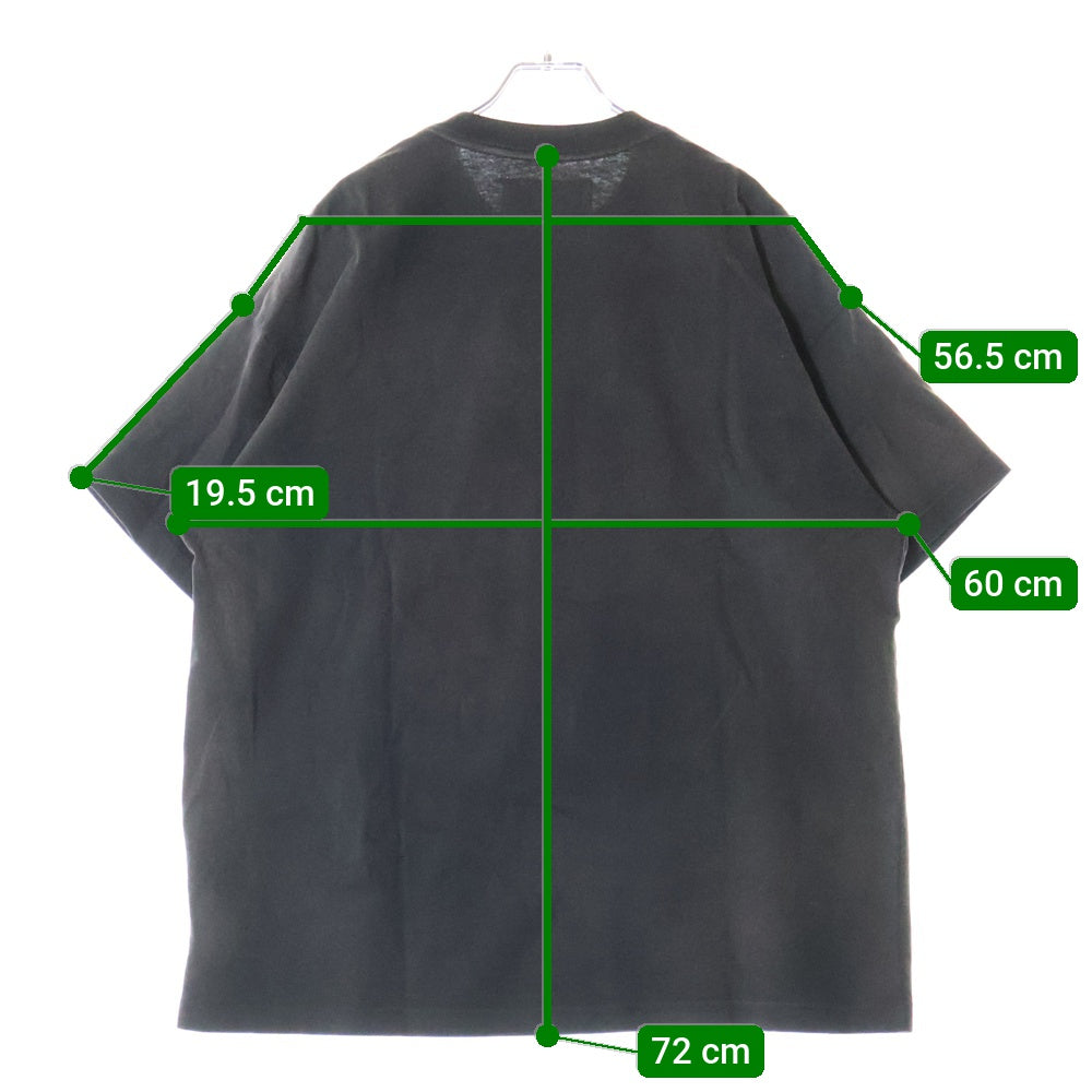 SATOSHI NAKAMOTO(サトシナカモト) 25SS SEARCH ENGINE TEE ダメージ加工 半袖Tシャツ ブラック SS25TE008