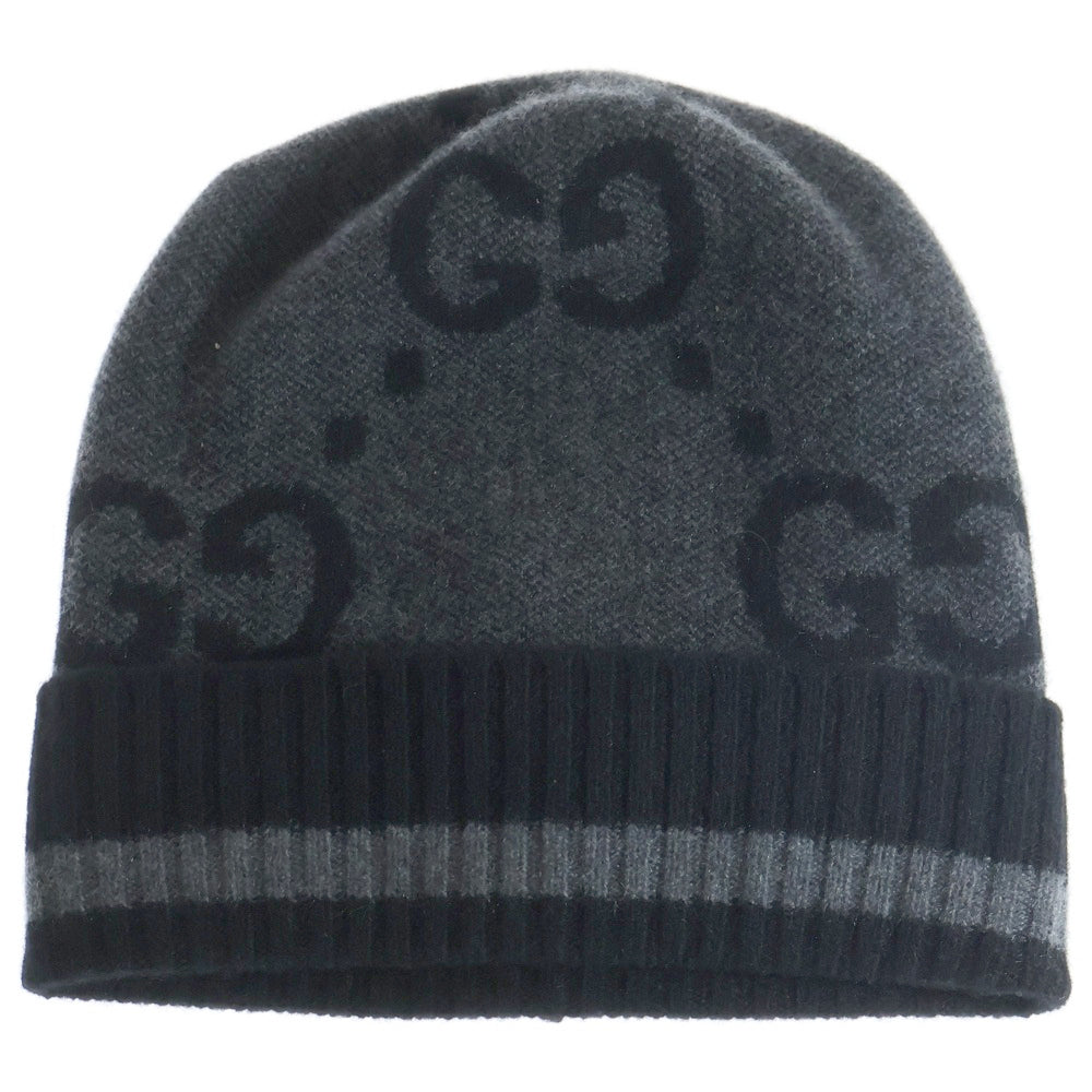 GUCCI(グッチ) GG Knit Cashmere カシミヤミットビーニー ニット帽 帽子 グレー 676827 4GABX